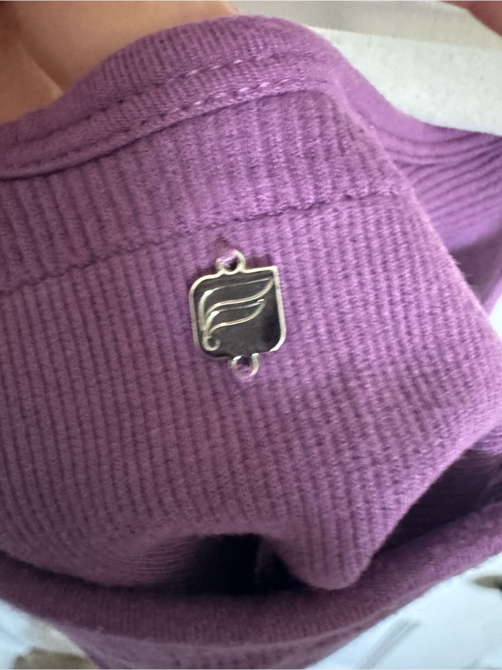 Fabletics Purple Ribbed Cropped Tank - Picture 2 of 2